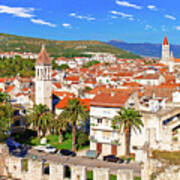 Town Of Trogir Waterfront And Landmarks View Poster