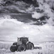 Tractor In A Corn Field 9795 Poster