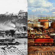 Train - Civil War - The Locomotives Of City Point 1865 - Side By Side Poster
