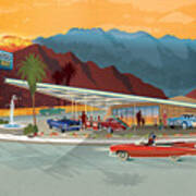 Tramway Gas Station Palm Springs California Poster