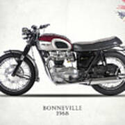 Triumph Bonneville T120 1968 Poster