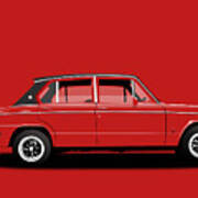 Triumph Dolomite Sprint. Cherry Red Edition. Customisable To Your Colour Choice. Poster