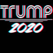 Trump 2020 3d Effect Poster