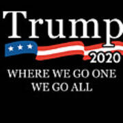Trump 2020 Where We Go One We Go All Wwg1wga Poster