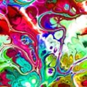 Tukiran - Funky Artistic Colorful Abstract Marble Fluid Digital Art Poster