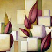 Tulip Cubism Poster