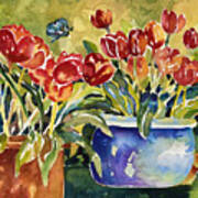Tulips In Pots Poster