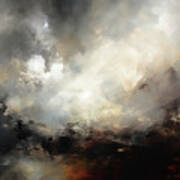 Turbulence 4 Atmospheric Abstract Painting Poster