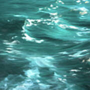 Turquoise Ocean Waves Poster