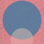 Two Circles Pink Abstract Poster