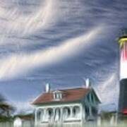 Tybee Island Lighthouse Painterly Poster