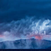 Unique Rain Clouds Over Taos Mountains Poster
