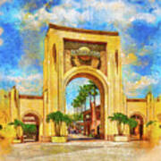 Universal Studios Florida Entrance - Digital Painting Poster