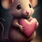 Valentine Mouse Poster