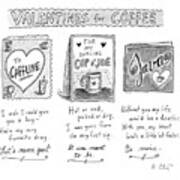 Valentines For Coffee Poster