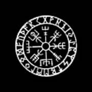 Vegvisir Viking Compass Nordic Mystic Rune Poster