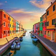 Burano Late Afternoon Poster