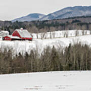 Vermont Farm In Winter Poster