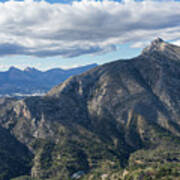Clouds And The Sierra De Bernia Mountain Range Poster