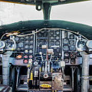 Vintage Aircraft Cockpit Poster