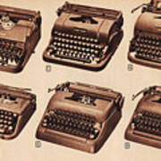 Vintage Catalog Typewriter Poster