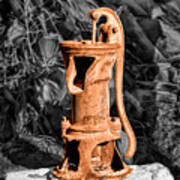 Vintage Hand Water Pump Poster