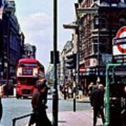 Vintage London Tottenham Court Road Station Poster