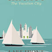 Vintage Travel Chicago Lakefront Poster