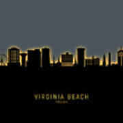 Virginia Beach Virginia Skyline #17 Poster
