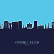 Virginia Beach Virginia Skyline #20 Poster