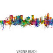 Virginia Beach Virginia Skyline #26 Poster