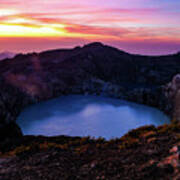 The Fire Of Heaven - Mount Kelimutu, Flores. Indonesia Poster