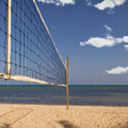 Volleyball Net On The Beach Florida Poster