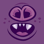 Wacky Vampire Bat Mouth And Nose Poster