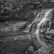 Wadsworth Falls State Park Bw Poster