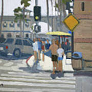 Walking To The Pier - Pacific Beach, San Diego, California Poster