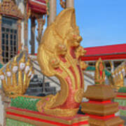 Wat Sakae Phra Ubosot Makara And Naga Guardians Dthnr0144 Poster