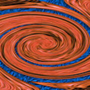 Water Creates Lava Whirlpool Poster
