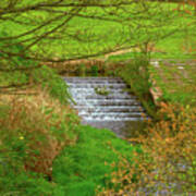 Waterfall At Chadderton Hall Park Poster