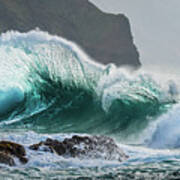 Waves Of Kauai Poster