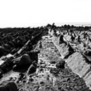 Welcombe Mouth Beach North Devon South West Coast Path Black And White 3 Poster