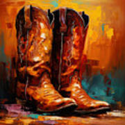 Western Rhapsody - Western Boots Art Poster