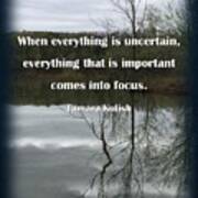 When Everything Is Uncertain Poster