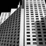 White Building In Black And White Poster