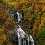 Whitewater Falls In Autumn Poster