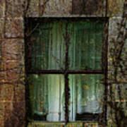 Window Of Cinder Block House Poster