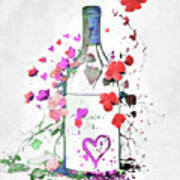 Wine And Valentine Poster