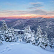 Winter Light, Mountain Views Poster