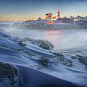 Winter Morning At Cape Neddick Poster