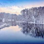 Winter On The Concord River Poster